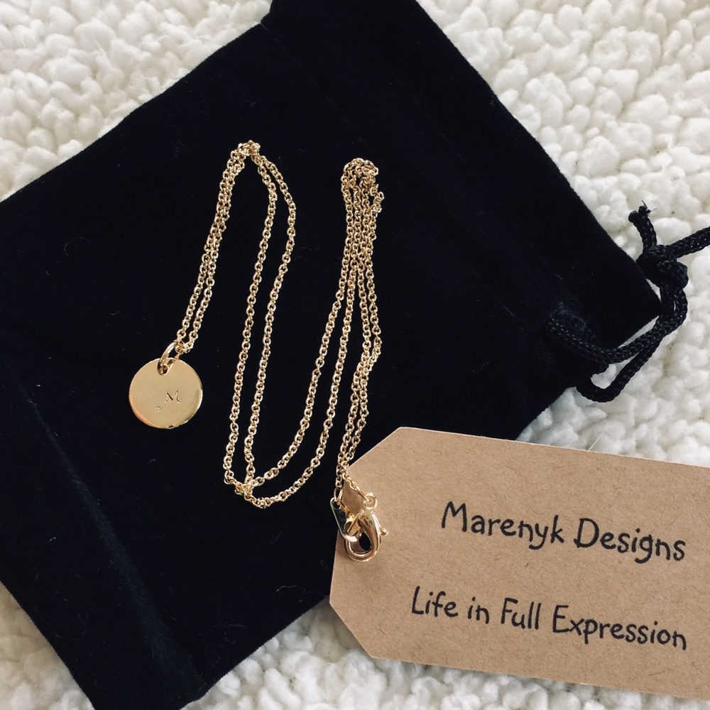 Gold Initial Pendant Necklace